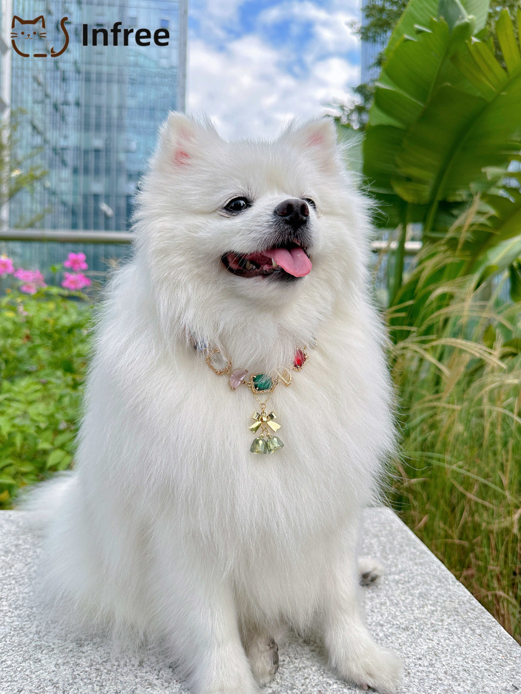 《Rainbow Bells》 Pet necklace